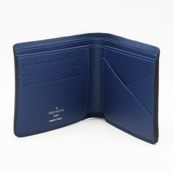 Louis Vuitton Blue Taiga Monogram Cobalt Canvas Multiple Wallet - Picture 4 of 5